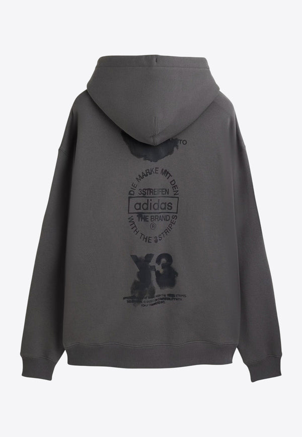Y-3 Graphic Print Hooded Sweatshirt Gray JZ0650GRANIT_Granit_36145263