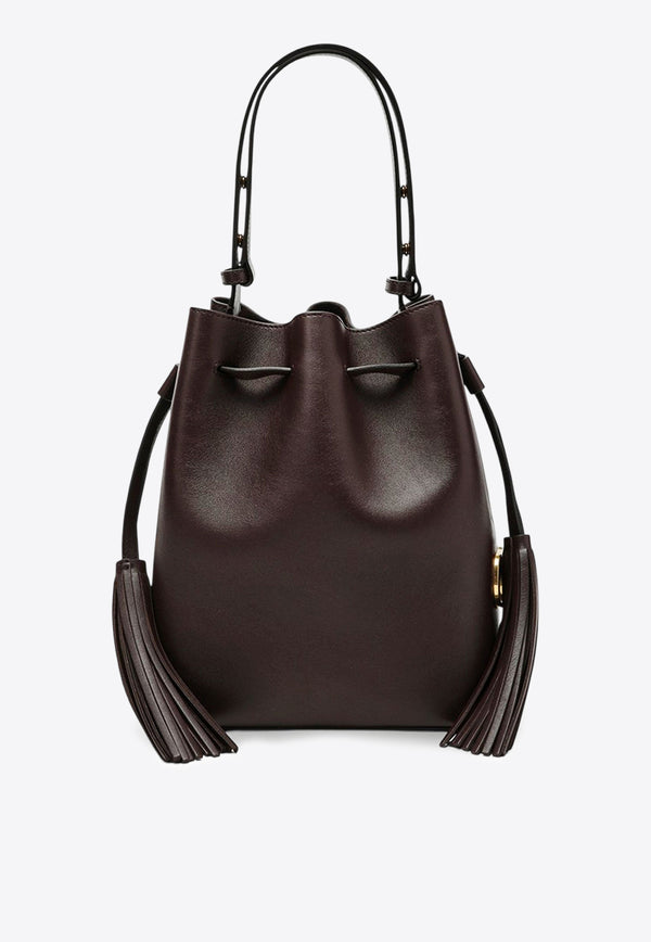 Valentino So Seau Leather Bucket Bag Dark Brown 7W2B0R99HHLCTJ_DARK COFFEE_31123257