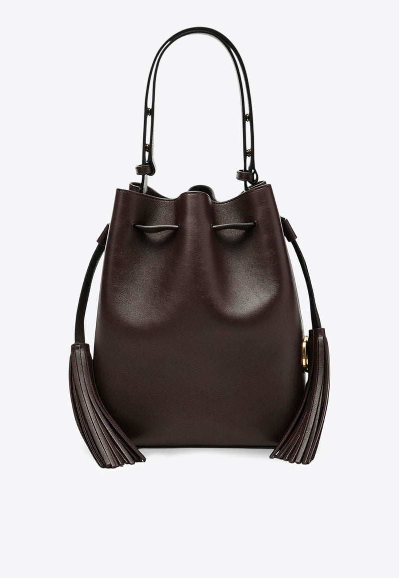 Valentino So Seau Leather Bucket Bag Dark Brown 7W2B0R99HHLCTJ_DARK COFFEE_31123257