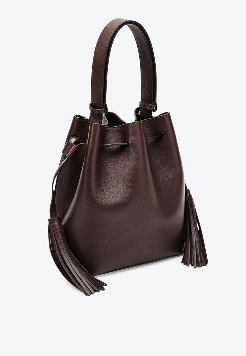 Valentino So Seau Leather Bucket Bag Dark Brown 7W2B0R99HHLCTJ_DARK COFFEE_31123257