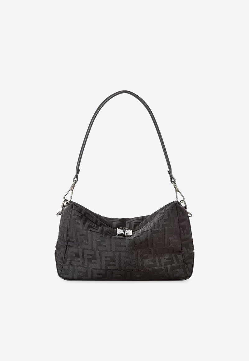 Fendi Medium Lui FF Nylon Shoulder Bag Black 7VA672AVC6F0SAJ_NERO+RUT.UBL.SAT_29849492