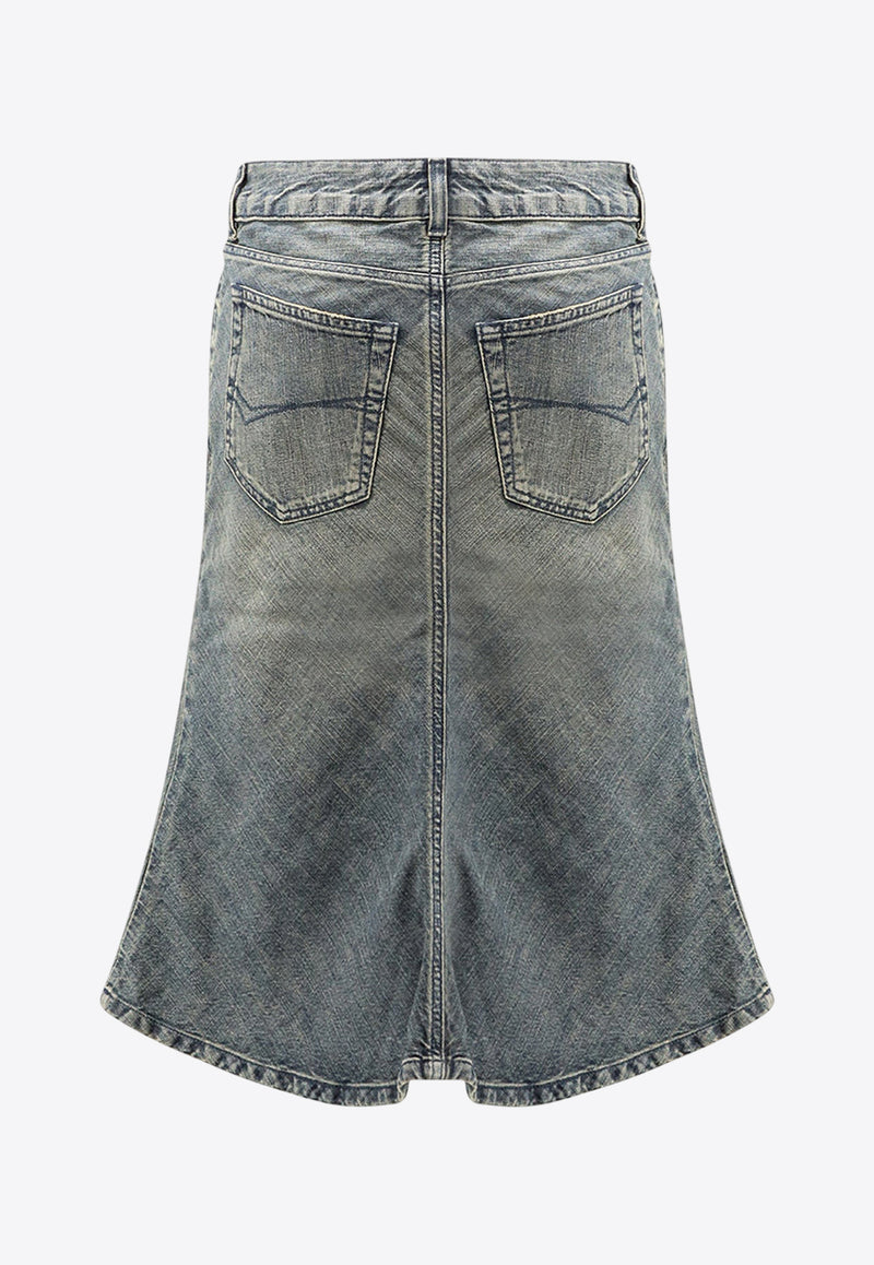 Balenciaga Godet Midi Denim Skirt Denim 852330TTW763394_BLUE_36201503