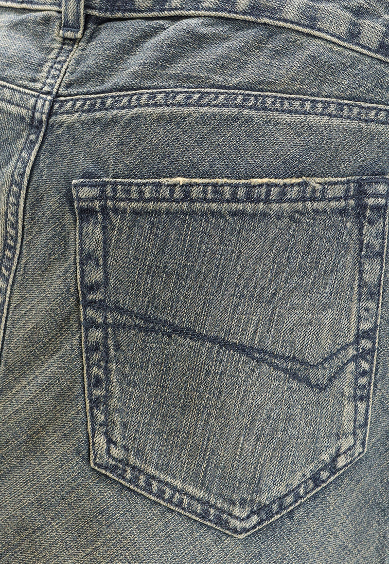 Balenciaga Godet Midi Denim Skirt Denim 852330TTW763394_BLUE_36201503