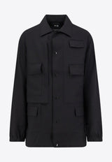Y-3 Logo Print Cargo Overshirt Black JX7291BLACK_Black_36145236