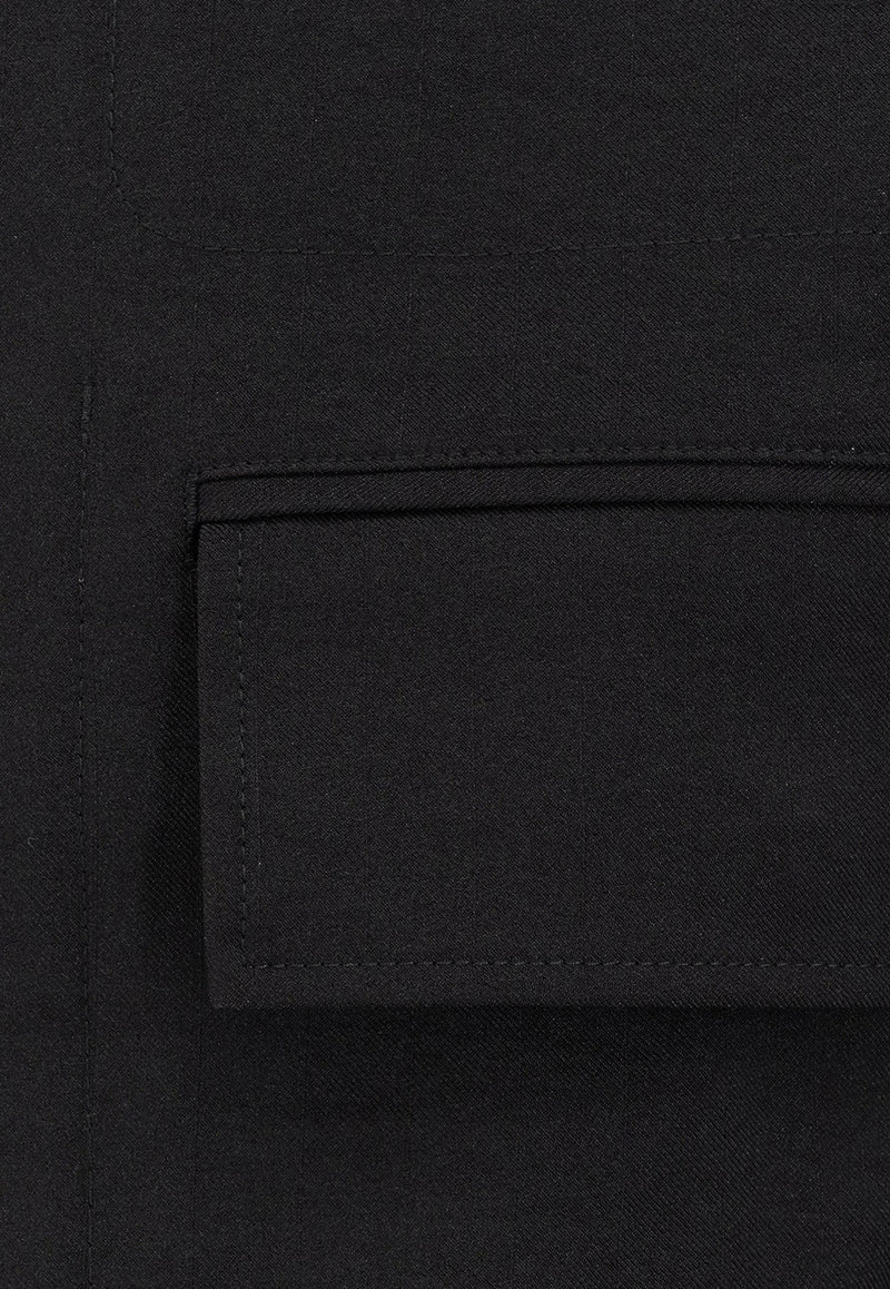 Y-3 Logo Print Cargo Overshirt Black JX7291BLACK_Black_36145236