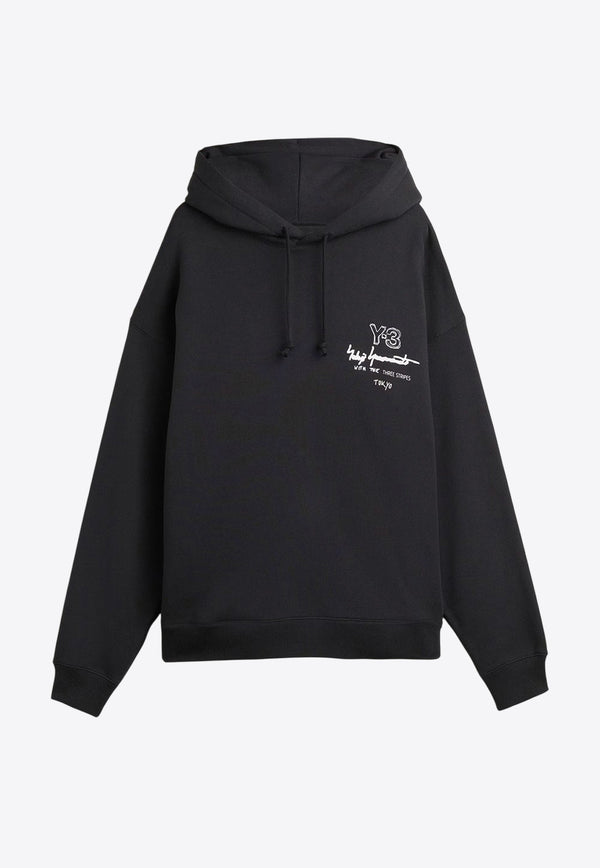 Y-3 Graphic Print Hooded Sweatshirt Black KB2604BLACK_Black_36145269