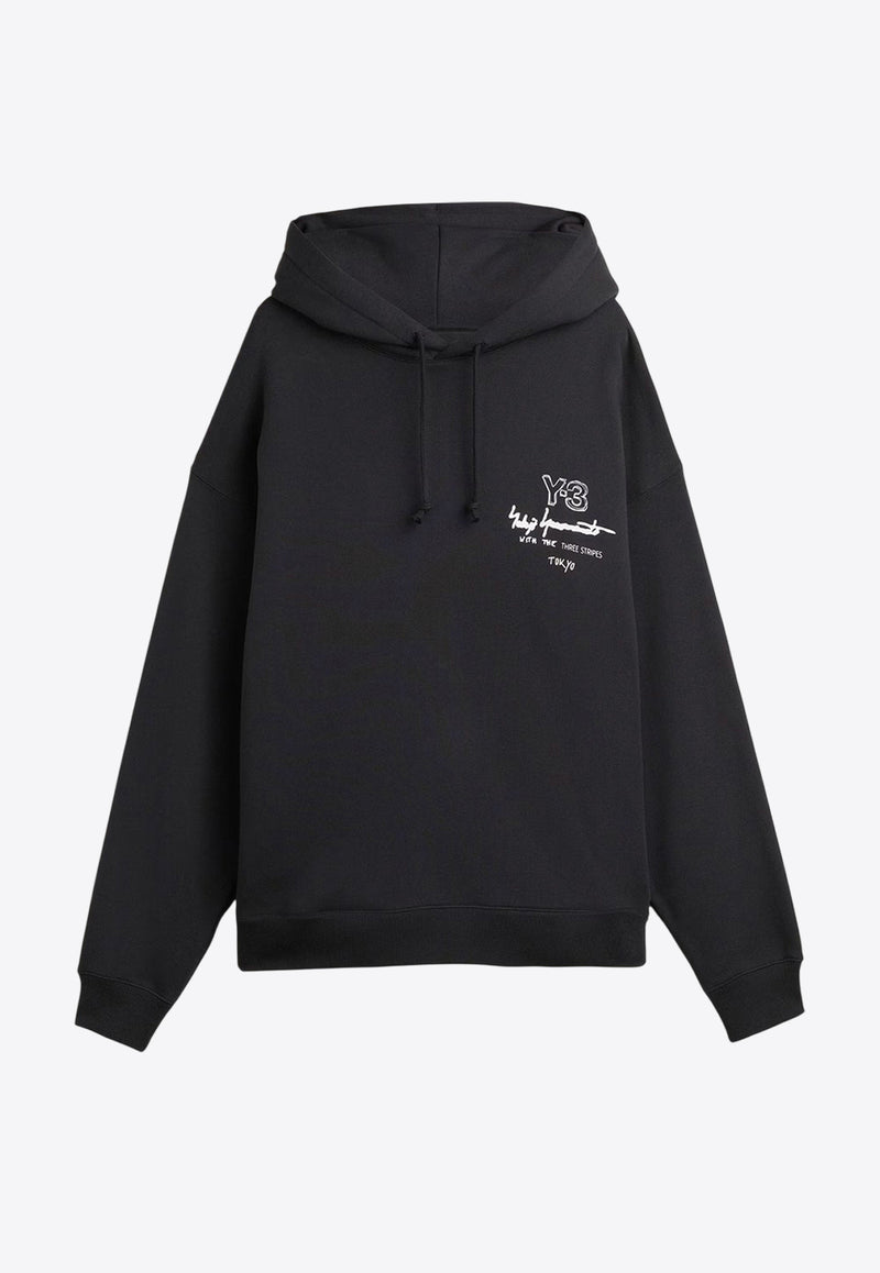 Y-3 Graphic Print Hooded Sweatshirt Black KB2604BLACK_Black_36145269