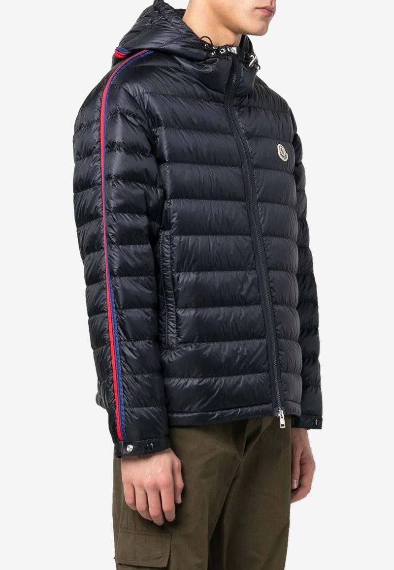Moncler Agout Logo Patch Puffer Jacket Navy I10911A0001253279_776