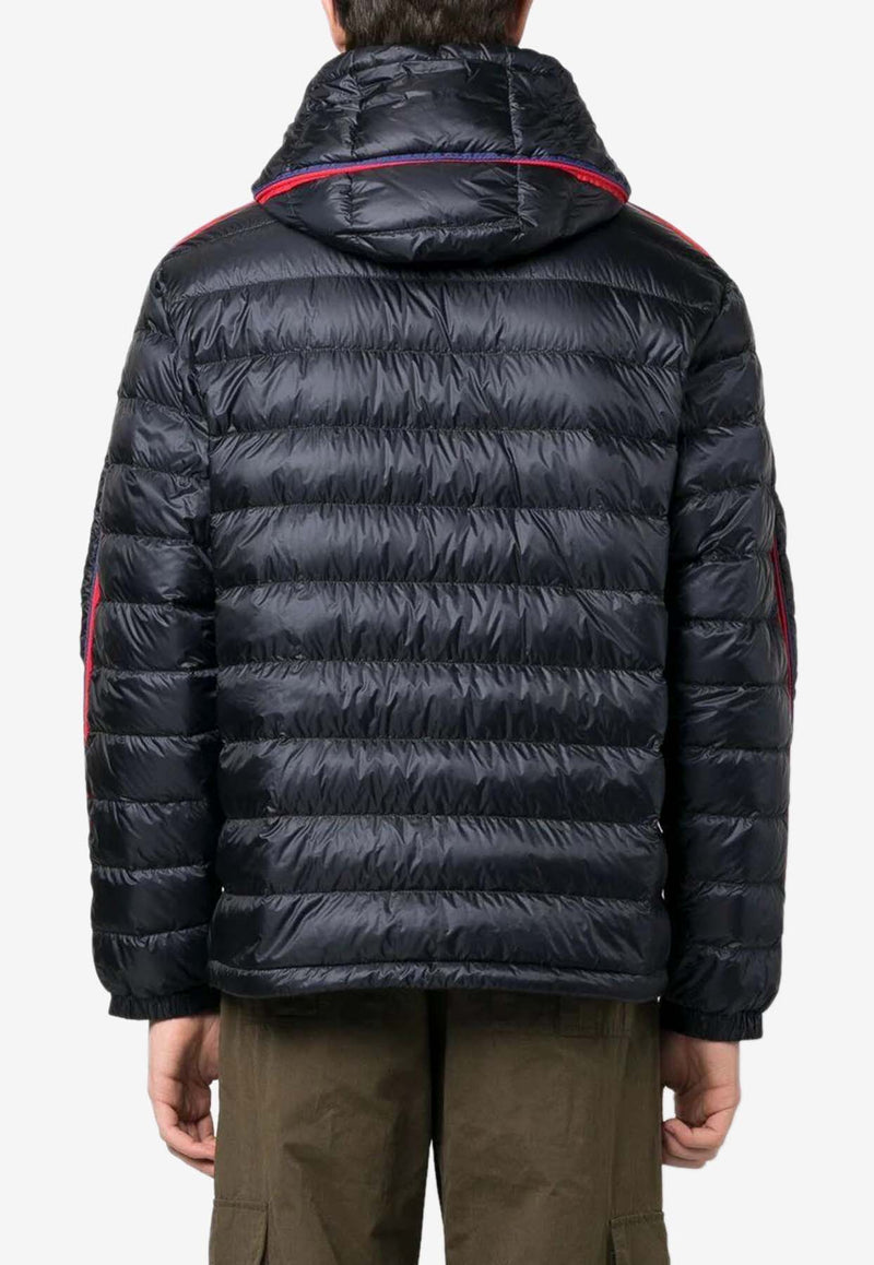 Moncler Agout Logo Patch Puffer Jacket Navy I10911A0001253279_776