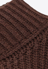 Staud Knitted Cashmere V-neck Sweater Brown R25F3154WNEART_Earthy_35065883