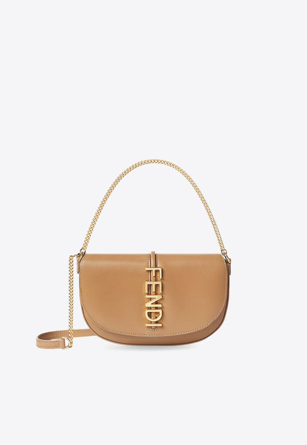 Fendi Fendigraphy Leather Chain Clutch Brown 8M0529ANSSF19P8_CAPPUCCINO+OS_29852041