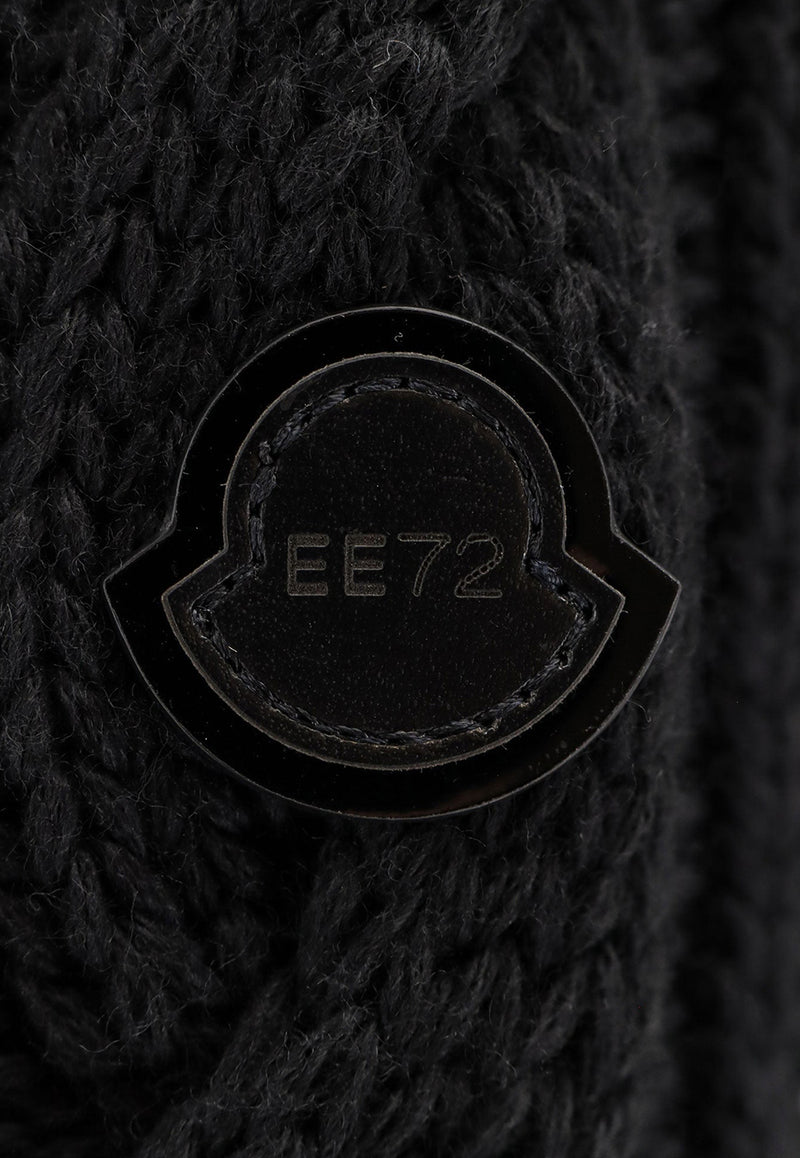 Moncler X EE72 by Edward Enninful Cable Knit Turtleneck Sweater Black K24038G0000289AYC999_Black_29848295