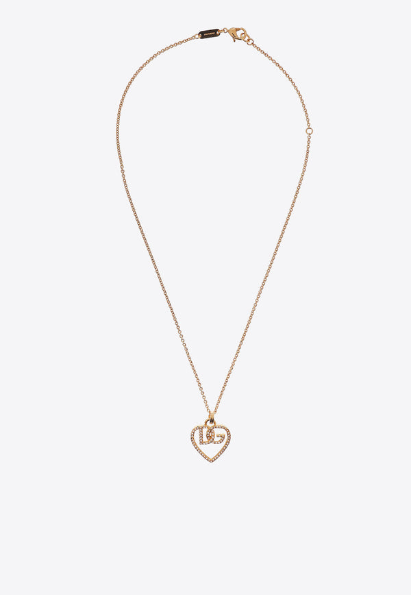 Dolce & Gabbana DG Heart Rhinestone Embellished Necklace Gold WNR8S7W1111ZOO00_Golden_29841993