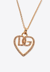 Dolce & Gabbana DG Heart Rhinestone Embellished Necklace Gold WNR8S7W1111ZOO00_Golden_29841993
