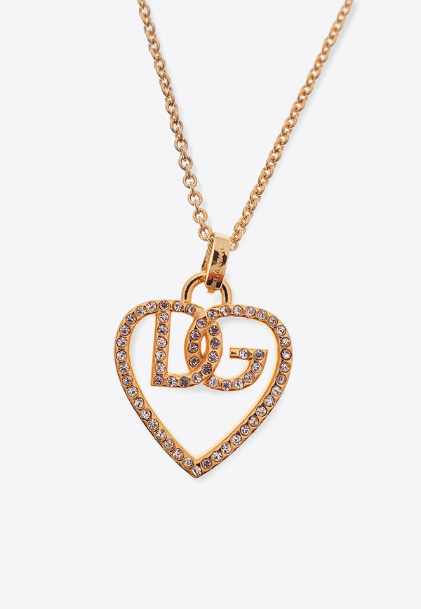Dolce & Gabbana DG Heart Rhinestone Embellished Necklace Gold WNR8S7W1111ZOO00_Golden_29841993