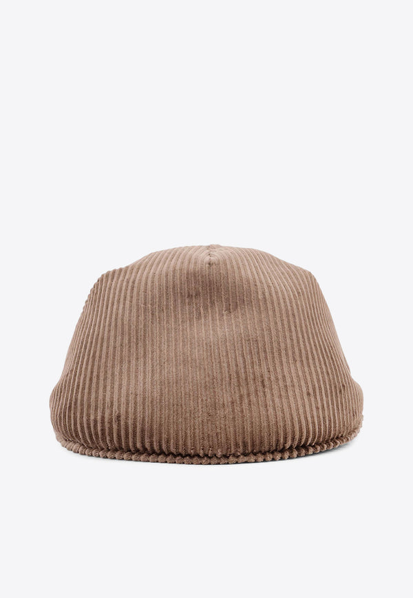 Brunello Cucinelli Corduroy  Coppola Hat Brown MCAP90035C649_LEGNO_29845818
