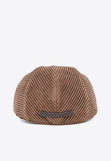 Brunello Cucinelli Corduroy  Coppola Hat Brown MCAP90035C649_LEGNO_29845818