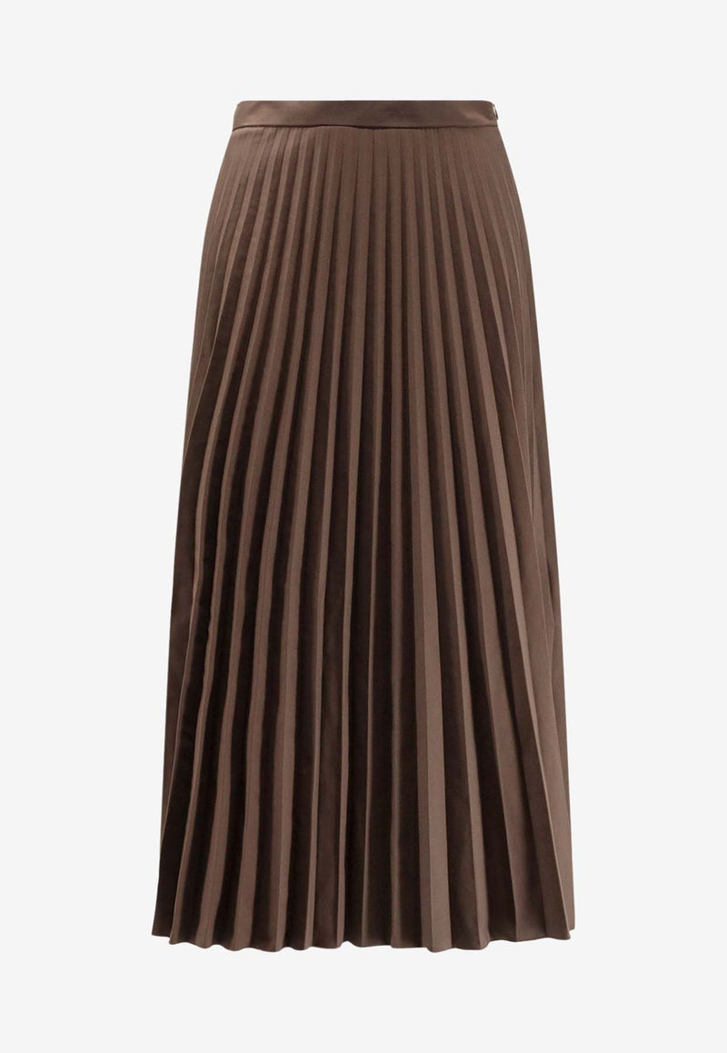 MM6 Maison Margiela Pleated Midi Skirt Brown S62MA0096M35609143_Brown_30005047