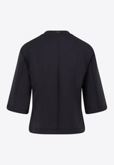 Moncler X EE72 by Edward Enninful Neoprene Cropped T-shirt Black K24038C0000289A8K999_Black_29841126