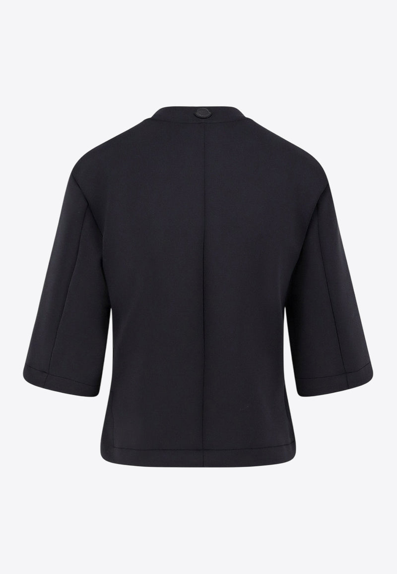 Moncler X EE72 by Edward Enninful Neoprene Cropped T-shirt Black K24038C0000289A8K999_Black_29841126