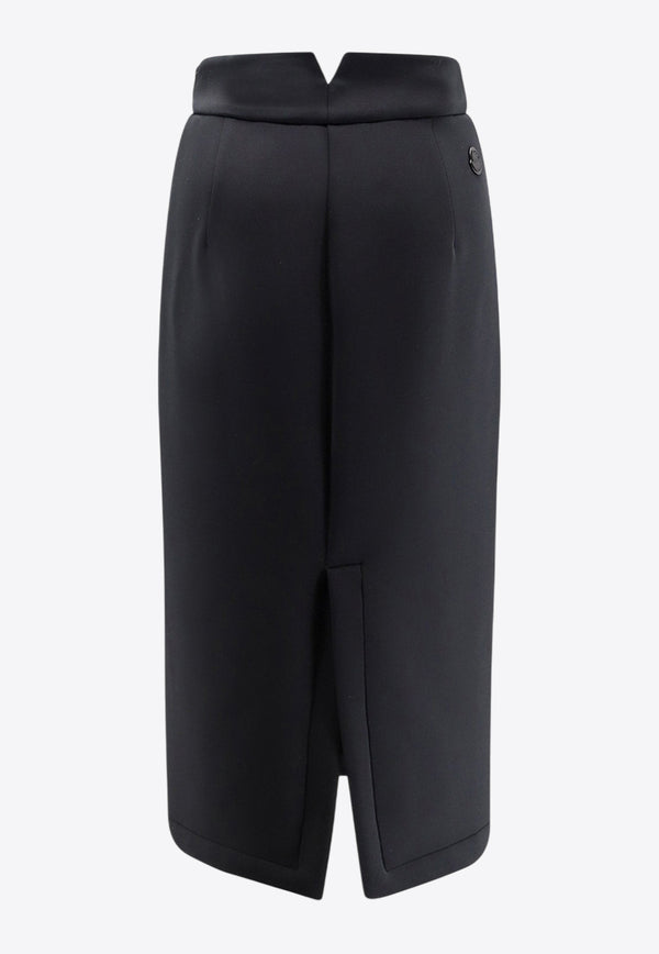 Moncler X EE72 by Edward Enninful Neoprene Pencil Skirt Black K24038H0000189A8K999_Black_29844436