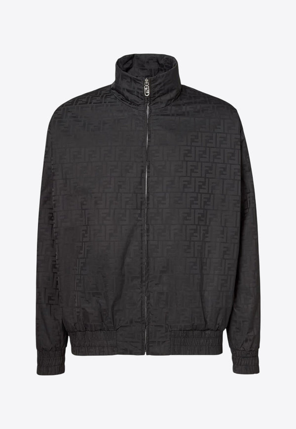 Fendi FF Monogram Zip-Up Jacket Black FAA951ATN9F0GME_Black_29850463