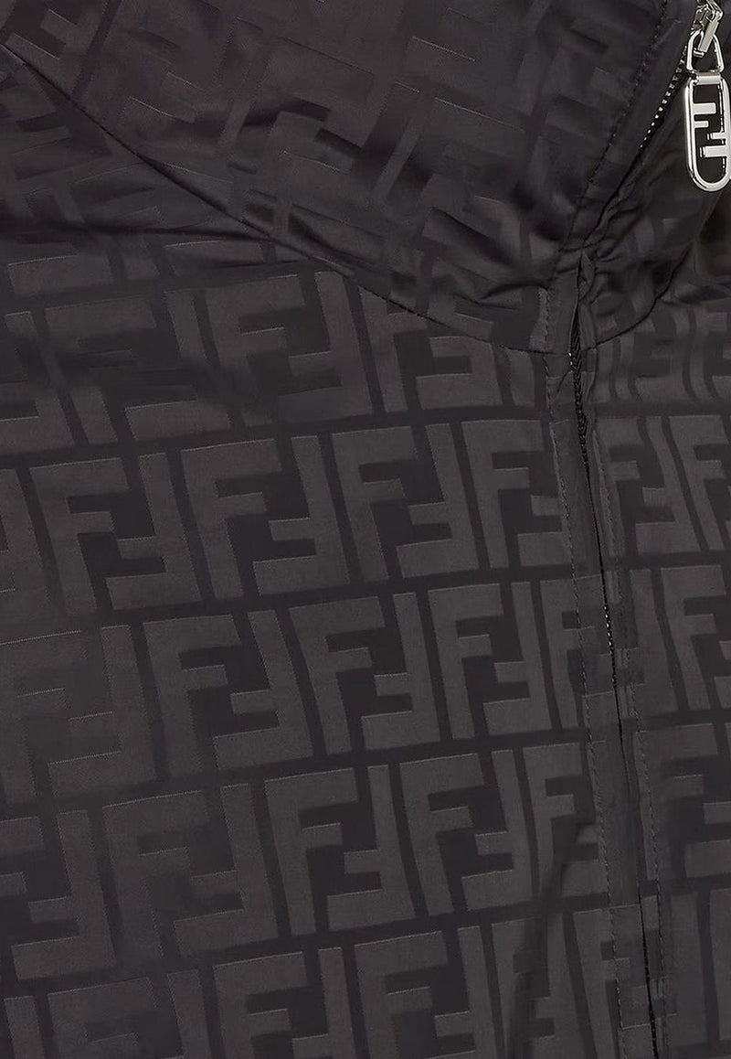 Fendi FF Monogram Zip-Up Jacket Black FAA951ATN9F0GME_Black_29850463