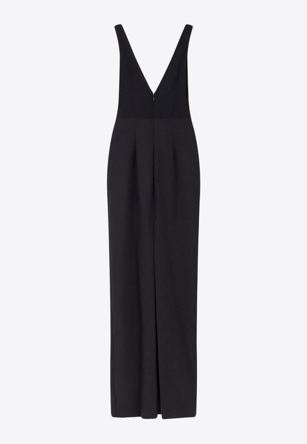 Elisabetta Franchi Embroidered Midi Dress Black ABR2457E2110_Black_29840557