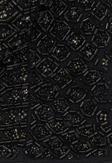 Elisabetta Franchi Embroidered Midi Dress Black ABR2457E2110_Black_29840557