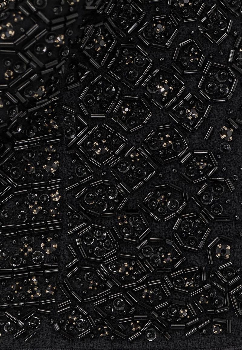 Elisabetta Franchi Embroidered Midi Dress Black ABR2457E2110_Black_29840557