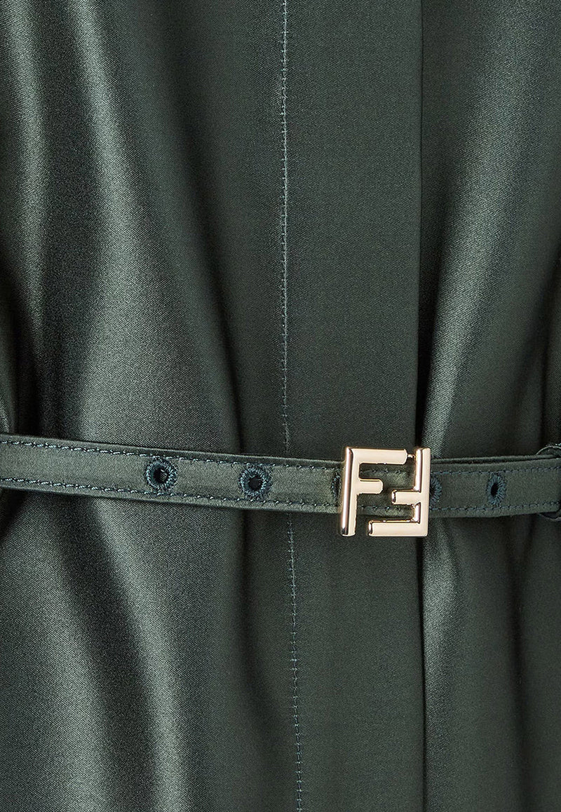 Fendi Duchess Satin Belted Blouse Green FJ7672A9DGF1T6I_FOREST-25_29852388