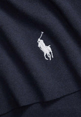 Polo Ralph Lauren Logo Embroidered Scarf and Beanie Set Navy 710953262003_NAVY HEATHER_29843239