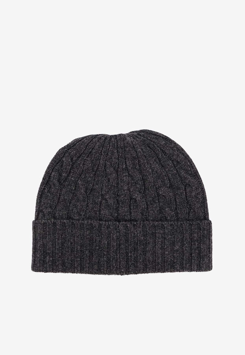 Polo Ralph Lauren Cable Knit Logo Beanie Gray 449959346006_BARCLAY GREY HTHR_29843603