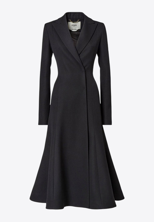 Fendi Grain De Poudre Wool Peplum Coat Black FF6158AJYFF0GME_Black_29854172