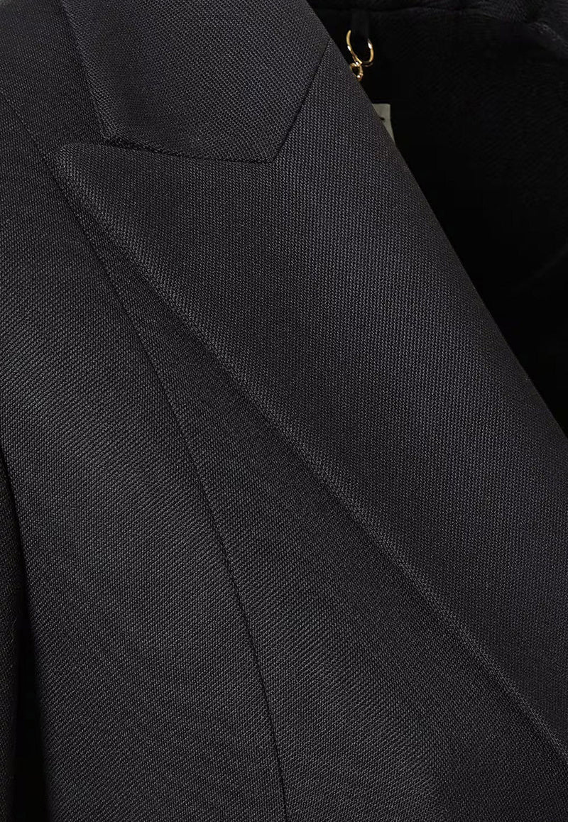 Fendi Grain De Poudre Wool Peplum Coat Black FF6158AJYFF0GME_Black_29854172