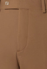 Fendi Essential Wool Pants Brown FB1089AU60F0QE1_Brown_29853067