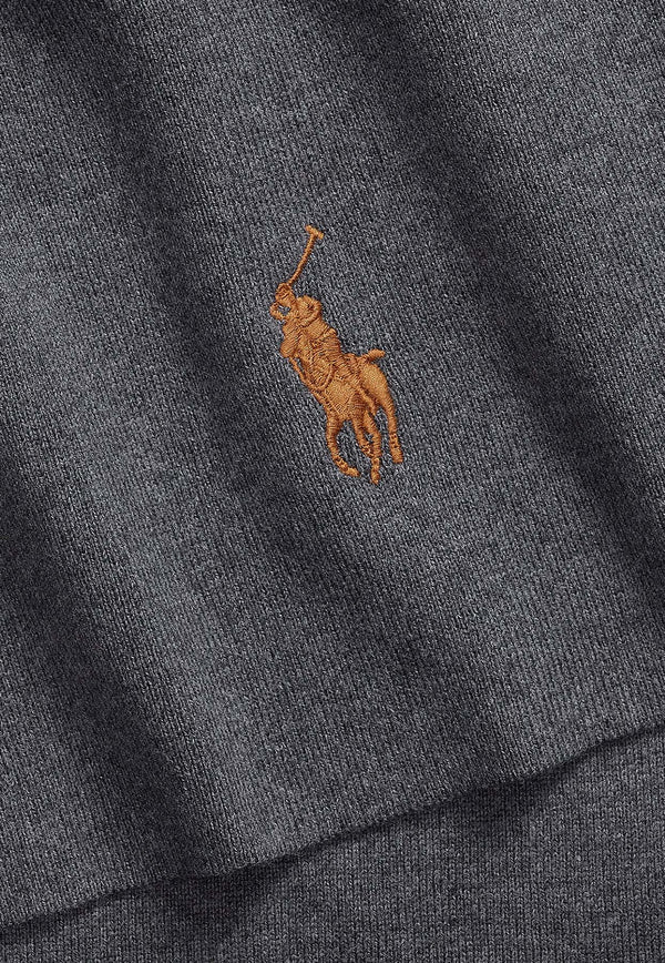 Polo Ralph Lauren Logo Embroidered Scarf and Beanie Set Gray 710953262004_IRON GREY HEATHER_29840273