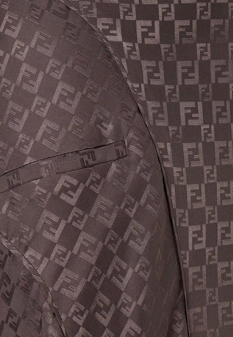 Fendi FF Jacquard Silk Skirt Brown FQ7688AUQGF1T6H_DARK BROWN-25_29850135