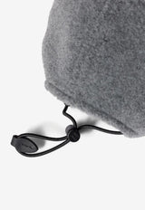 Miu Miu Logo Embroidered Fleece Cap Gray 5HC36915V3_F0031