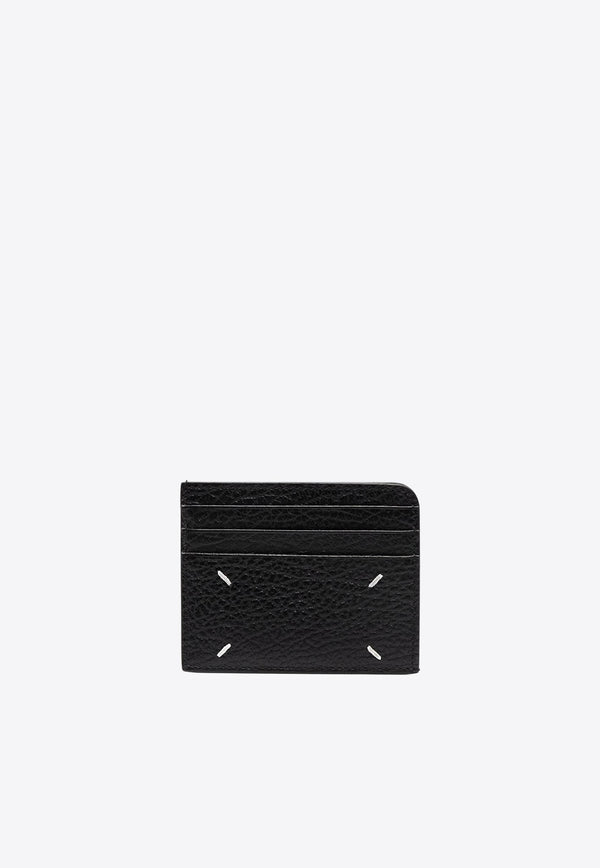 Maison Margiela Four-Stitch Leather Cardholder Black SA3VX0007P4455_T8013