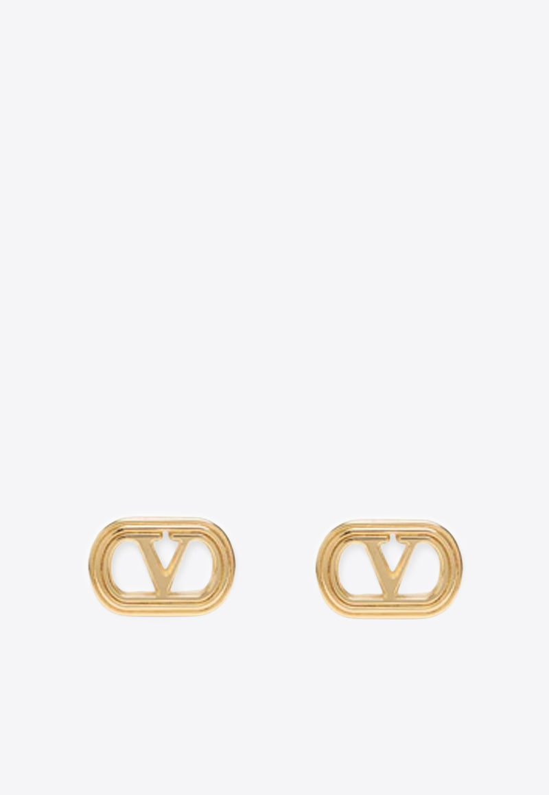 Valentino VLogo Ovalette Stud Earrings Gold 7W0J0Y80METL01_Golden_30005154