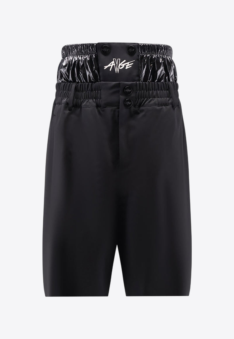 Moncler X A$AP Rocky Logo Print Oversized Shorts Black K24042B00001M7556999_Black_29842821