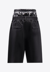 Moncler X A$AP Rocky Logo Print Oversized Shorts Black K24042B00001M7556999_Black_29842821