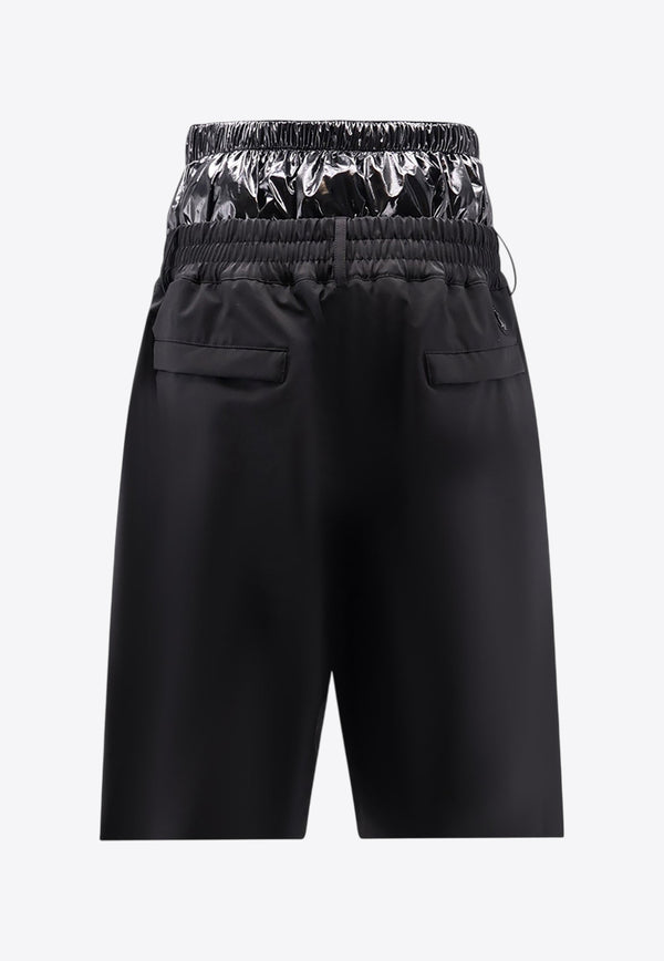 Moncler X A$AP Rocky Logo Print Oversized Shorts Black K24042B00001M7556999_Black_29842821