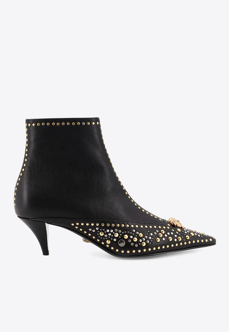Versace La Medusa 60 Studded Leather Ankle Boots Black 10217091A162221B00O_Black-Versace Gold+Palladium_30005331