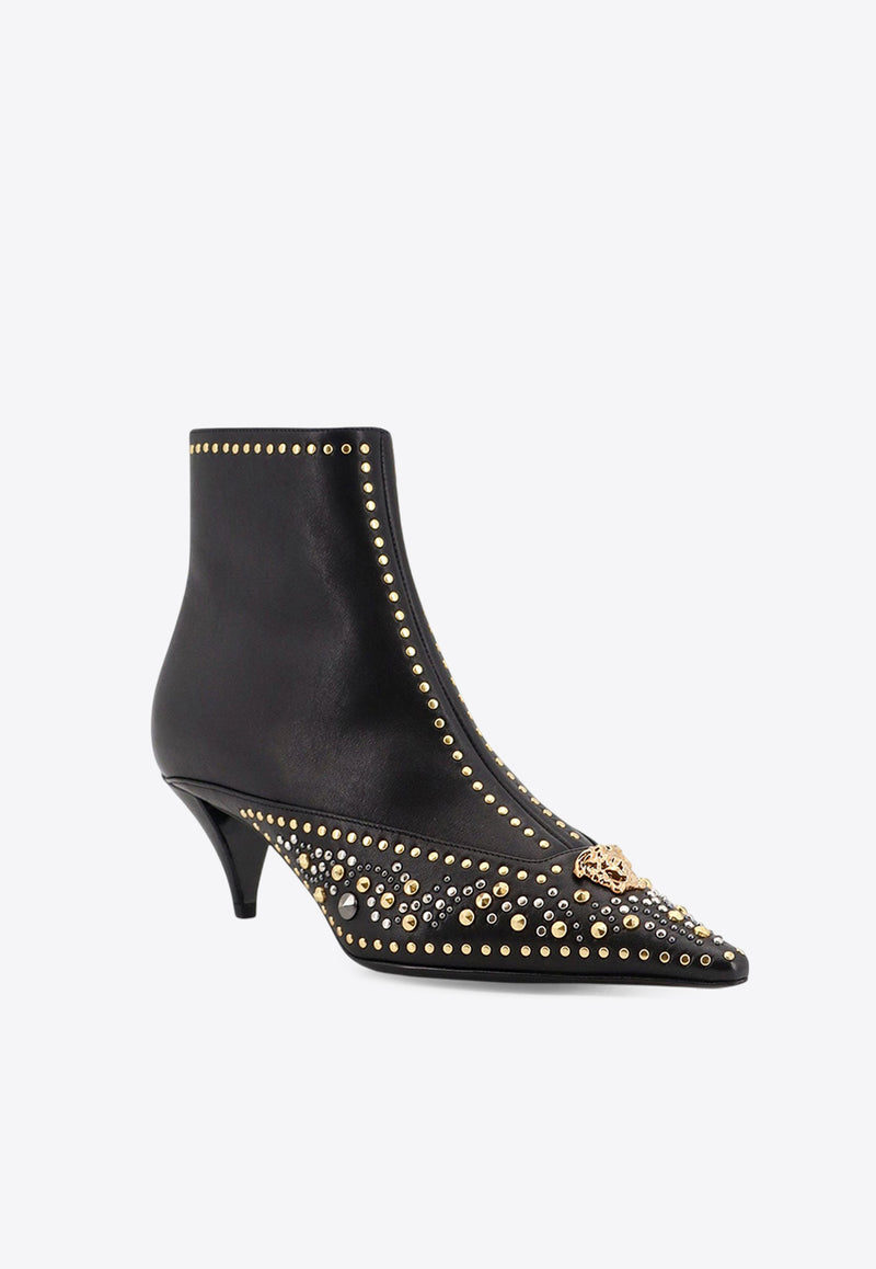 Versace La Medusa 60 Studded Leather Ankle Boots Black 10217091A162221B00O_Black-Versace Gold+Palladium_30005331