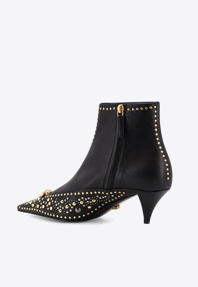 Versace La Medusa 60 Studded Leather Ankle Boots Black 10217091A162221B00O_Black-Versace Gold+Palladium_30005331