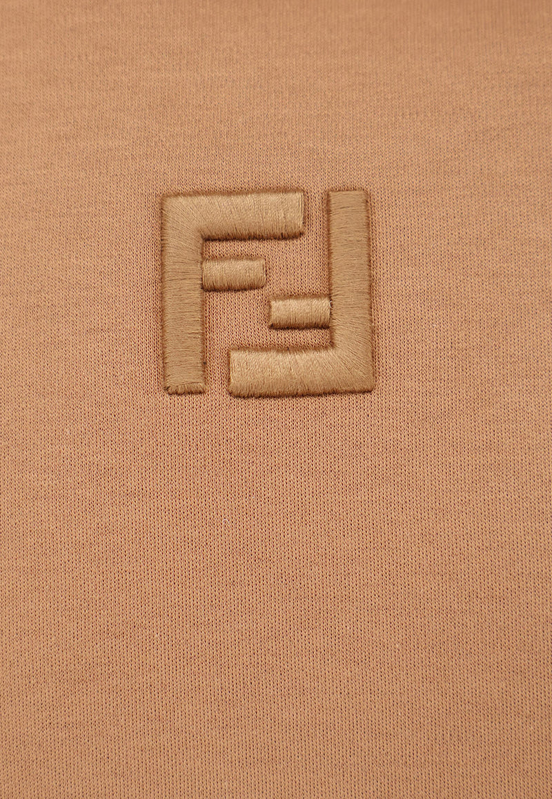 Fendi FF Embroidered Hoodie Brown FY1143ATL9F0QU5_Brown_29852838