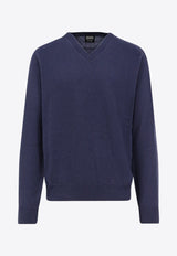 ZEGNA V-neck Cashmere Sweater Blue UGK68A2400B06_Blue_29846512