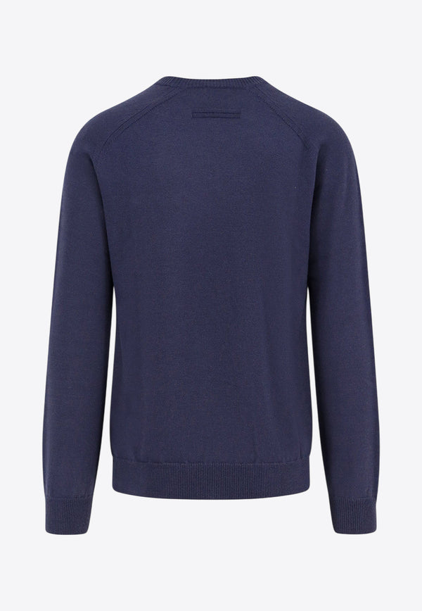 ZEGNA V-neck Cashmere Sweater Blue UGK68A2400B06_Blue_29846512